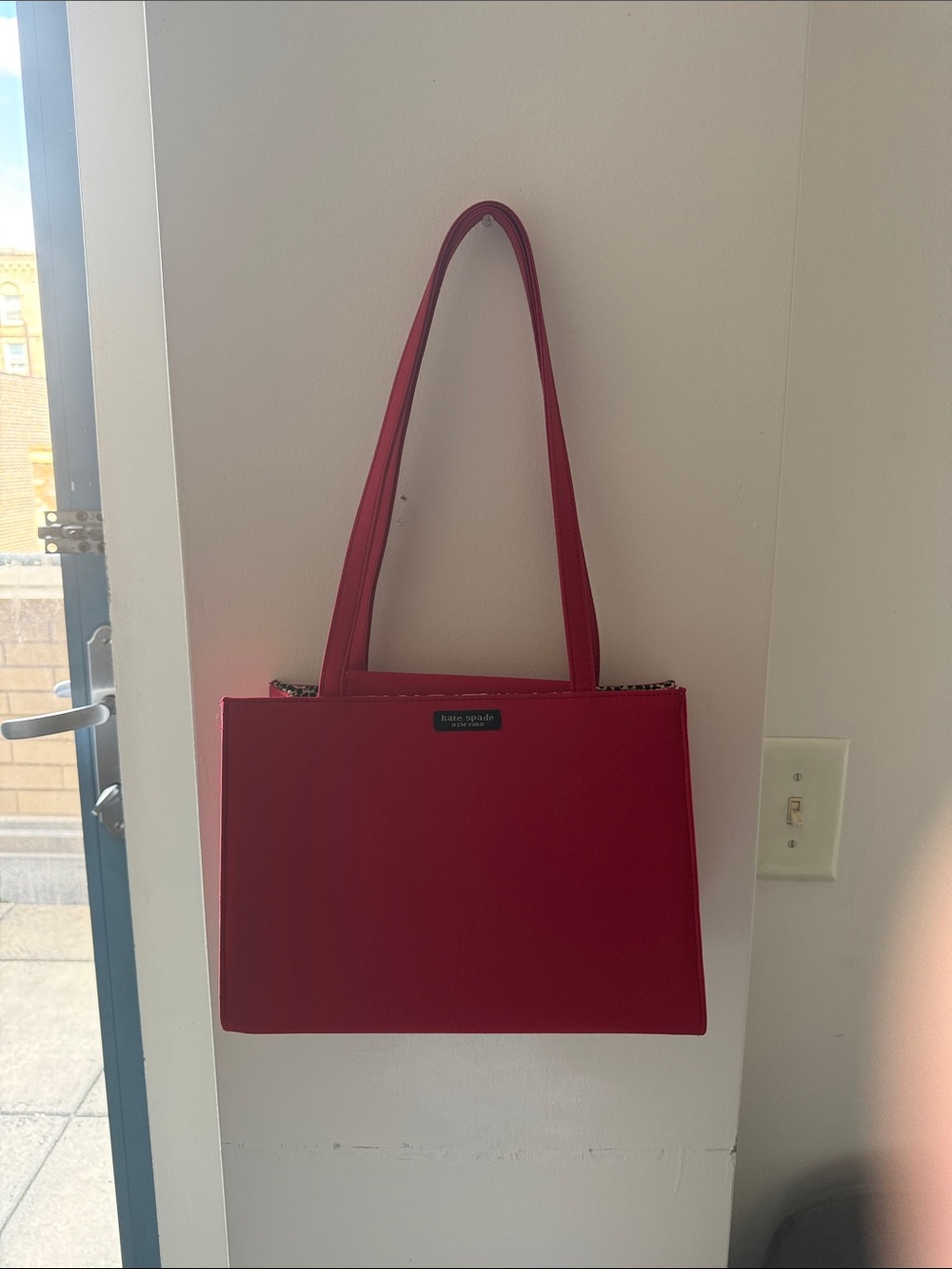 kate spade Sam icon red structured tote